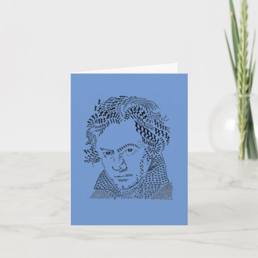 Ludwig van Beethoven, muzieknoten, muzieksymbolen Notitiekaartje (Voorkant)