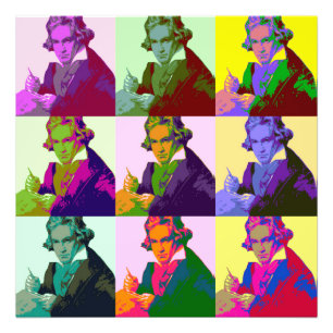 Ludwig Van Beethoven Pop Art Foto Afdruk