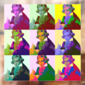 Ludwig Van Beethoven Pop Art Raamsticker (Vel 2)