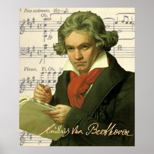 Ludwig Van Beethoven Poster (Voorkant)