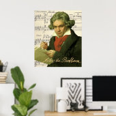 Ludwig Van Beethoven Poster (Thuiskantoor)