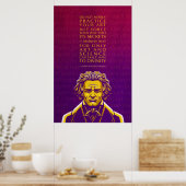 Ludwig van Beethoven Quote: Niet alleen maar oefen Poster (Keuken)