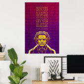 Ludwig van Beethoven Quote: Niet alleen maar oefen Poster (Thuiskantoor)