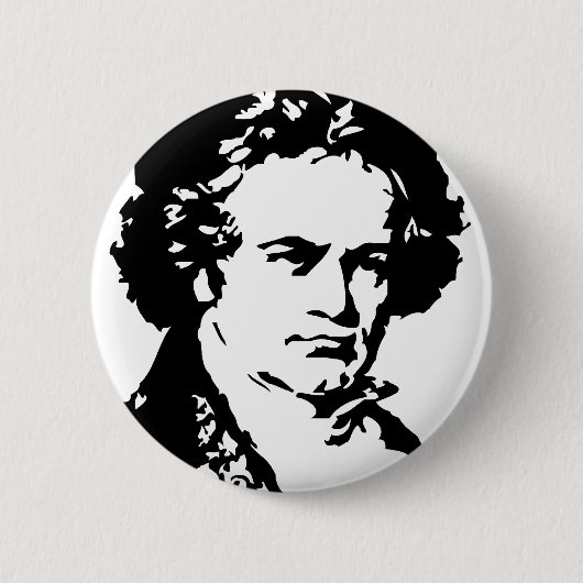 Ludwig van Beethoven Ronde Button 5,7 Cm (Voorkant)