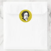 Ludwig van Beethoven Ronde Sticker (Tas)