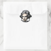 Ludwig van Beethoven Ronde Sticker (Tas)