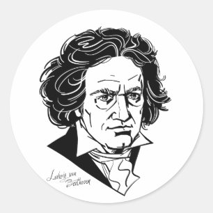 Ludwig van Beethoven Ronde Sticker