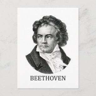 Ludwig van Beethoven, zwart Briefkaart