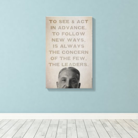 Ludwig von Mises Leaders Stretched Canvas Print (Insitu (Houten vloer))