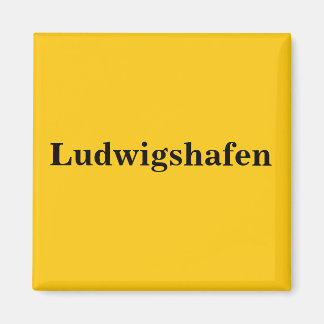 Ludwigshafen  Magnet Schild Gold Gleb Magneet