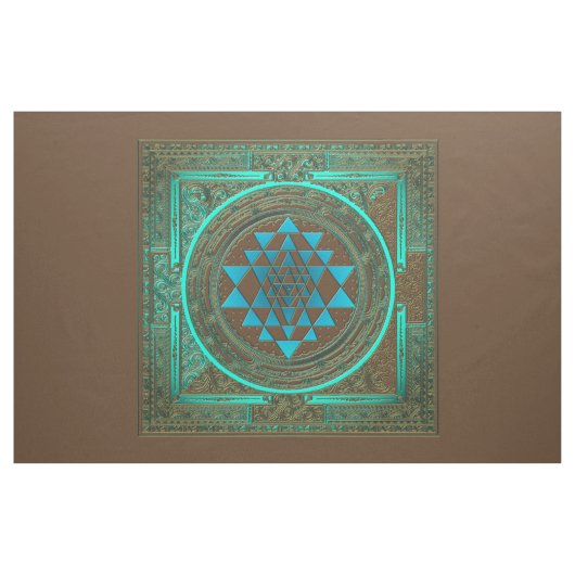 Lueur de l'eau de Sri Yantra - tissu (Yard)