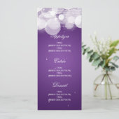 Lueur de menu de mariage et pourpre élégants (Debout devant)