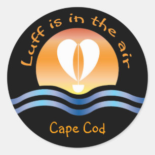 Luffers Sunset_Luff is in de lucht Cape Cod Ronde Sticker