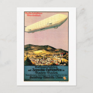 Luftschiff Zeppelin Luchthaven over het Poster van Briefkaart