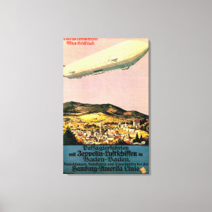 Luftschiff Zeppelin Luchthaven over het Poster van Canvas Afdruk