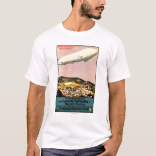 Luftschiff Zeppelin Luchthaven over het Poster van T-shirt