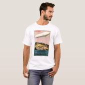 Luftschiff Zeppelin Luchthaven over het Poster van T-shirt (Voorkant volledig)