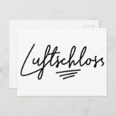 Luftschloss, Duits woord, luchtkasten, dagdromen Feestdagenkaart (Voorkant / Achterkant)