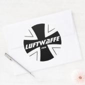 Luftwaffe Classic ronde Sticker, glanzend Sticker (Envelop)
