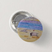 Lug het kinderbadge - Beach Fun Ronde Button 3,2 Cm (Voorkant /achterkant)