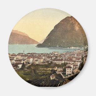 Lugano, algemeen uitzicht, Tessin, Zwitserland vin Magneet