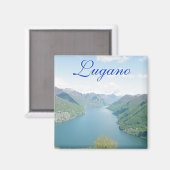 Lugano, Suisse Carré Magnet (Recto/Verso)