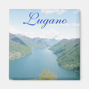 Lugano, Zwitserland Square Magnet Magneet