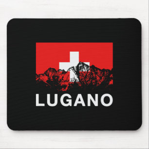 Lugano Zwitserland Zwitserse vlag Ski Muismat