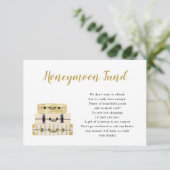 Luggage Stack Honeymoon Fund-kaart Kaart (Staand voorkant)