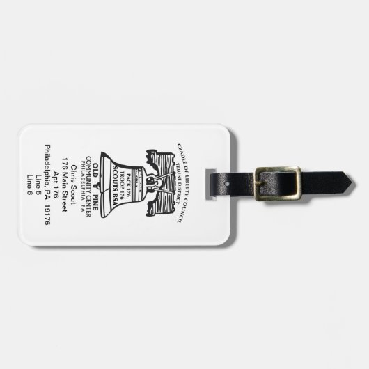 Luggage Tag - Style B (Personalized) Bagagelabel (Voorkant horizontaal)