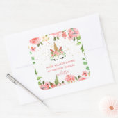 lugubre licorne floral merci Sticker (Enveloppe)