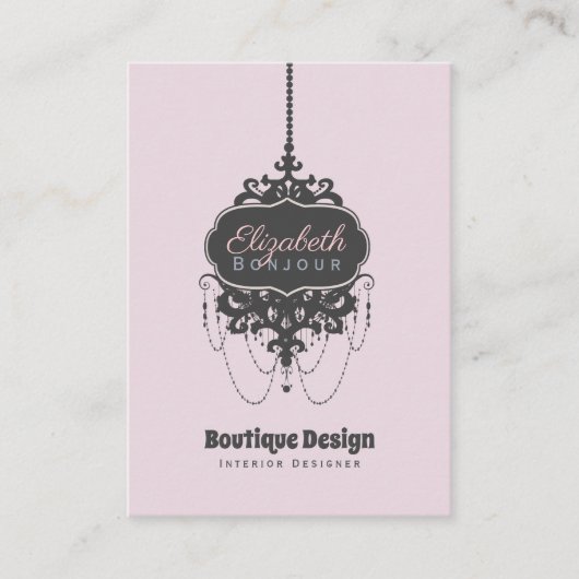 Luhandelier Chic (kleur wijzigen) - Visitekaartje (Voorkant)