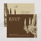 Luhandelier RSVP-kaarten RSVP Kaartje (Voorkant / Achterkant)