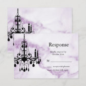 Luhandelier RSVP op Paarse marmer (Voorkant / Achterkant)