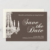 Luhandelier Save the Date Invitation (Voorkant / Achterkant)