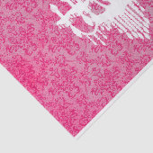 Luhandelier Silhouette en Roze Damask Tissuepapier (Detail)