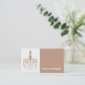 Luhandelier Silhouette Icon - home stager Visitekaartje (Staand voorkant)