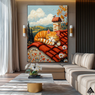 Lui Dakkatje – Naïeve Landelijke Kunst Poster
