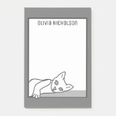 Lui Kunstwerk Over Katten Persoonlijk Nieuwigheid  Post-it® Notes (Voorkant)