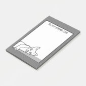 Lui Kunstwerkje Gepersonaliseerd Nieuw Kat Post-it® Notes (Schuin)