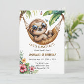 Lui liggende luiaard in het paradijs kaart (Staand voorkant)