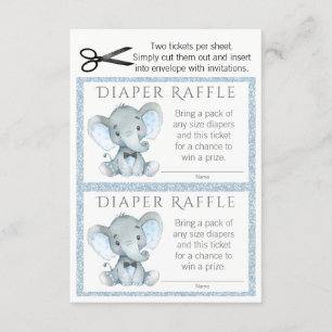 Lui Olifant Luiers Loterij Tickets Informatiekaartje