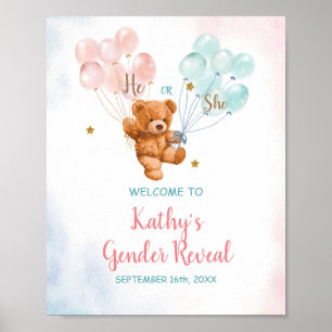 Lui ou elle porte une Affiche de bienvenue de révé