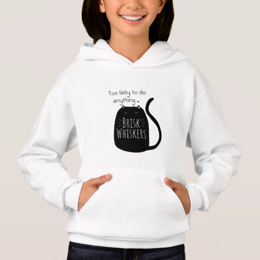 Lui zwart kat T-shirt (Voorkant)