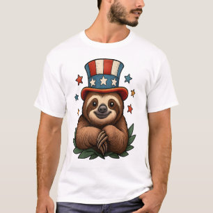 Luiaard 4 juli t-shirt