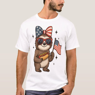 Luiaard 4 juli t-shirt