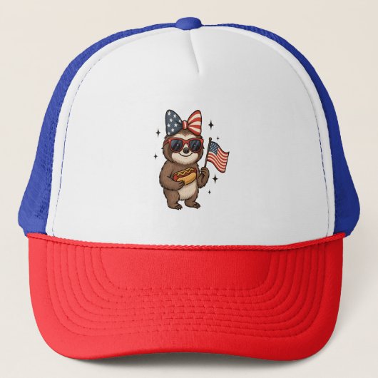 Luiaard 4 juli trucker pet (Voorkant)