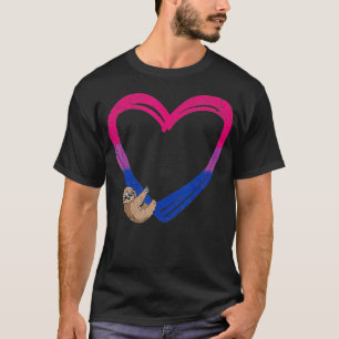 Luiaard Biseksueel Grappig Dierentrots Bi Flag LG T-shirt