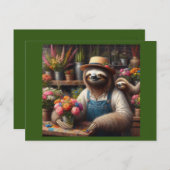 luiaard bloemist briefkaart (Voorkant / Achterkant)