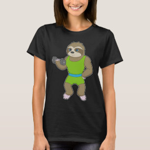 Luiaard Bodybuilder Hanteer Bodybuilding T-shirt